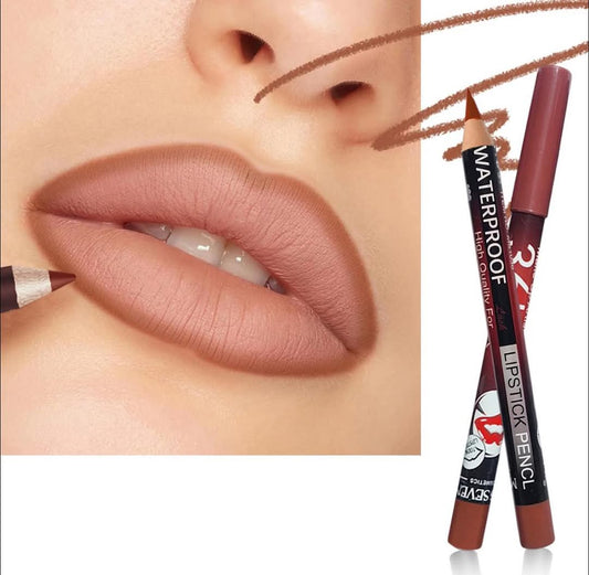give me an customer attracting description of 36H Jumbo Lip Liner Pencil Pack – Long-Lasting Nude, Red & Pink Shades For Smooth Lip Definition