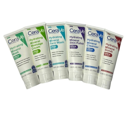 CeraVe 6 in 1 Hydrating MInerals Facial Kit For Cleansing And Brightening And Glowing Skin