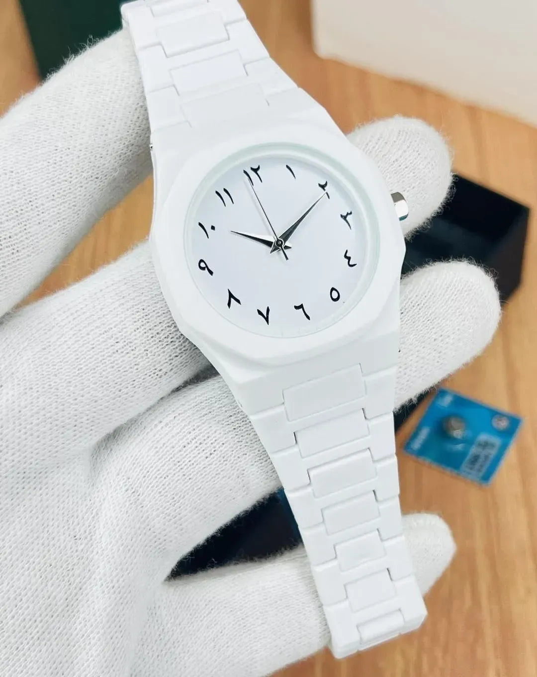 White Arabic Aura Watch For Men