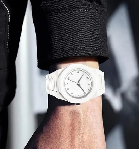 White Arabic Aura Watch For Men